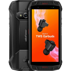 Смартфон Ulefone Armor 15 Outdoor (встроенные наушники TWS), Android 12, двойные стереодинамики, 5,45-дюймовый HD+ IP68 прочный мобильный телефон без контракта, Heli