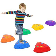 Arkyomi Balance Stones for Children, Stacking Stones, River Stones Balance, Balance Stones Large, Stepping Stones Kids, Hilltop River Stones Set, River Stones (6 Pieces Love)