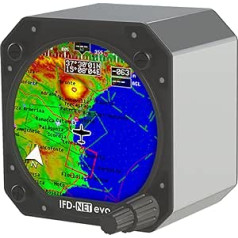 IFD-NET EVO MAP Artificial Horizon Altimeter Anemometer Moving Map with Synthetic 3D Vision, HSI/ADF and NEAREST (EVO MAP)