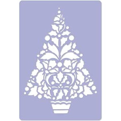 Reusable Plastic Colouring Pages for Artificial Snow // Christmas Tree // Christmas Glass Window Stencils // Christmas Templates (30 x 42 cm)