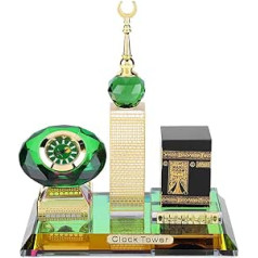 Pssopp Muslim Craft Model Muslim Kaaba Bell Tower Model Islamic Table Clock Islamic Architecture Crafts Souvenirs Home Desktop Decor