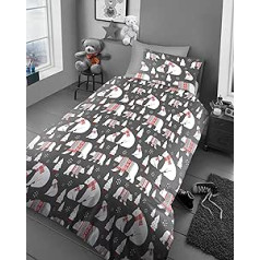 GC GAVENO CAVAILIA Festive Christmas Duvet Cover Animal Bedding Set Snowflake Single Duvet Cover with Pillowcase