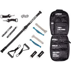 FREESIXD Sling Trainer and Resistance Trainer Set, Suspension Trainer for Home and Travel on Wall and Door, Full Body Training Device with Sling Trainer, Resistance Bands, Door Anchor, Fitness Bar & Bag