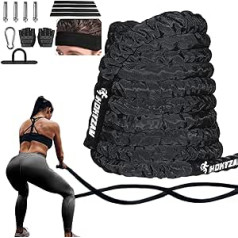 Hokyzam Battle Rope Training Rope Heavy Weighted Rope Professional Workout Battle Ropes with Protective Cover Exercise Device Core Strength Training for Men Women