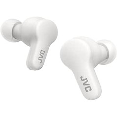 JVC HA-Z77T-W Gumy True Wireless Headphones with Soft Elastomer Earplugs, 3 Sound Modes, Bluetooth 5.3, 24 Hours Battery Life, iPX4 Splash Protection, (Coconut White)