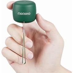 MOMOHO Waterproof Bluetooth Speaker Wireless Mini Portable Speaker Short Design IPX7 Smallest Speaker TF Card Game Support for Outdoor, Shower, Party, Hiking (Green)