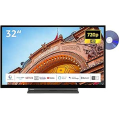 Toshiba 32WD3C63DAY/2 32 Inch TV/Smart TV (HD Ready, HDR, Triple Tuner, DVD Player, Bluetooth) - Includes 6 Months HD+ [2023]