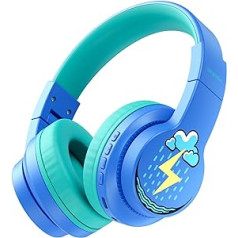 seenda Children's Bluetooth Headphones with Cloud Pattern, Children's Headphones Bluetooth with 85 dB / 94 dB Volume Limit, 45 H Playtime, 3 Lightning Modes, Bluetooth 5.3, Built-in Microphone