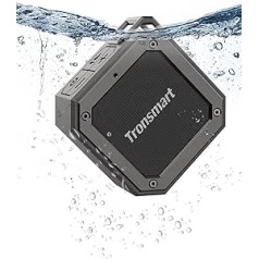 Tronsmart Groove Bluetooth Speaker, Stereo Sound and Superior Bass, 24 Hours Playtime, IPX7 Waterproof Portable Speaker for Travel, Sports, Gifts - Black