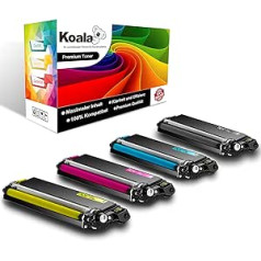 Koala Toner Compatible for Brother TN-243CMYK TN247 TN243 for MFC-L3750CDW MFC-L3770CDW HL-3210CW HL-L3230CDW MFC-L3730CDW DCP-L3510CDW MFC-L3710CW Printers (Black, Cyan, Magenta, Yellow, 4-Pack)