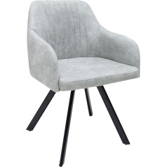 Riess Ambiente Lucca Stone Chair Grey с элегантной стежкой Roadster Armrest Chair Dining Room Chair