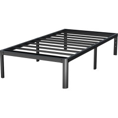 Lutown-Teen Небольшая односпальная кровать с закругленными угловыми ножками, прочная металлическая рама кровати, небольшая односпальная крова