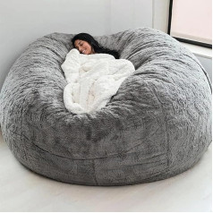 Conpoir Главная Губка Кровать Bean Bag Кресло Крышка Защитная Крышка Двойной Спальня Балкон Большой Диван Круглый Мягкий Пушистый Крышка Без Нап