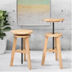 Artina Табурет для живописи Arles Ø 30 см сиденье вращающийся табурет дерево регулируемая высота 48-66 см - табурет художника круглый 360 градусов вр