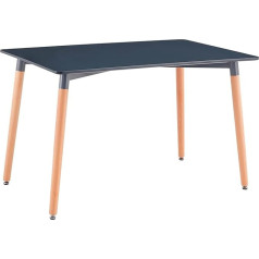 Thinia Home Прямоугольный обеденный стол Gala, 120 x 80 x 74 см, свинцово-серый, один размер