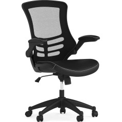 Flash Furniture Офисное кресло с высокой спинкой, эргономичное вращающееся кресло с откидными подлокотниками и регулируемым подголовником