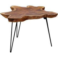 Brillibrum Дизайн кофейный столик тиковое дерево металл уникальный тик столешница массив тикового дерева складной стол экономия пространства 