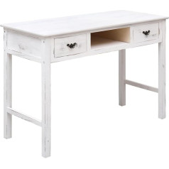 GuyAna Console Table Antique White 110 x 45 x 76 cm Wood Narrow Table Sofa Table
