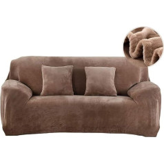 ‎Pengmai PENGMAI Sofa Cover Stretch 1 Piece Velvet Elastic Sofa Cover 1/2/3/4 Seater Slipcover for Sofa Furniture Protector