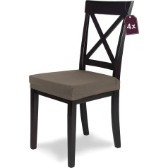 ‎Sh Scheffler-Home Live Homestyle SCHEFFLER-Home Mia Taupe Chair Cover Set of 6 Chair Covers Чехлы для стульев как чехлы для стульев как чехлы для сидений стульев / Элегантные чехл