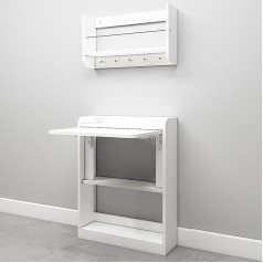 Llylafdc Настенный напольный складной стол с местом для хранения 90° складной твердой структуры кабинет офисный стол подходит для небольших пр