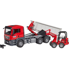 bruder 03767 Man TGS Truck with Rolling Container and Schäffer Yard Loader 2630-1:16 Транспортные средства, низкорамный погрузчик, транспортер, колесный погрузчик, игрушка от 4 