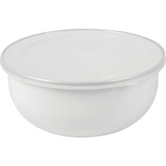 Garcia de Pou 6 Schalen mit Deckel 'Enamelware', 1000 мл, Ø 18 x 7,3 см, Weiß, emailliertes Eisen