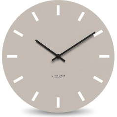 Cander Berlin MNU 2550 P XXL Настенные часы бесшумные 50 см без тикающих звуков аналоговые гостиная современный винтаж теплый серый большой