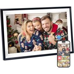 Hesmor 15.6 дюймов цифровая фоторамка WiFi, 1920 x 1080 FHD IPS сенсорный экран большой Frameo электронная фоторамка, автоматический поворот 32 ГБ памяти, сов