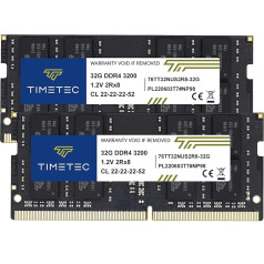 Timetec Extreme Performance Hynix IC 64GB KIT (2 x 32GB) DDR4 3200MHz PC4-25600 CL22 1.2V Unbuffered Non-ECC Dual Rank 2R8 for Gaming, Compatible with AMD and Intel Desktop RAM (64GB))