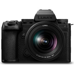 Panasonic LUMIX DC-S5M2XKE Беззеркальная полнокадровая камера с объективом Lumix S-R2060 20-60 мм F3.5-5.6, неограниченная запись 4K 60p и 6K 30p, откидной экран, WiFi, гиб