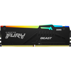 Kingston Fury Beast Black RGB XMP 32GB 6000MT/s DDR5 CL30 DIMM Desktop Gaming Memory Single Module - KF560C30BBA-32