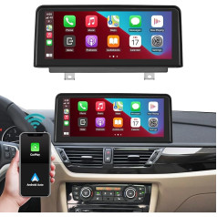 Ninetom 10,25 Zoll Autoradio-Touchscreen für 2009-2015 BMW X1 Serie E84 mit CIC-System, unterstützt Apple CarPlay/Android Auto/Mirrorlink/Navigation, Upgrade der Auto-Stereoanlage