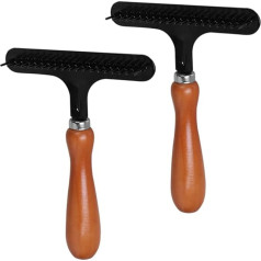 Gobesty Hand-Teppichrechen, 2 Stück Teppich-Fusselentferner-Werkzeug, Teppich-Haarentferner, tragbarer Fusselentferner, Teppichschaber, Shag Rug Rake, Fuzz Remover