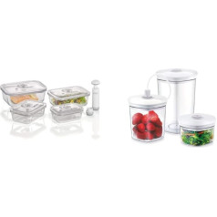 Caso VacuBoxx E-Set - 4 чрезвычайно устойчивых квадратных вакуумных контейнера и набор вакуумных контейнеров, контейнеры ударопрочные и безопасные