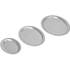 Десертный лоток из 3 частей, нержавеющая сталь, декоративный лоток, зеркальная полировка, лоток для презентации украшений, овальный, неболь