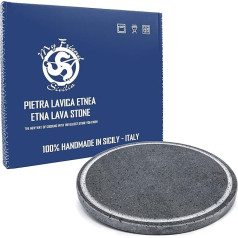 MY FRIEND SICILIA Ethnea Lava Stone Круглая решетка для приготовления пищи Диаметр 35 см с ранализацией Идеально подходит для гриля, печи типа Weber или Smeg