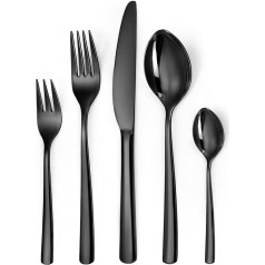 LAZAHOME 60-Piece Cutlery Set for 12 People with Knife Fork Spoon Stainless Steel Cutlery for Family/Party/Hotel/Restaurant, Highly Polished & Dishwasher Safe