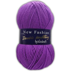 Woolcraft Doppelstrickwolle zum Stricken und Häkeln von Woolcraft, Violett, 718-100 г, 5 Stück