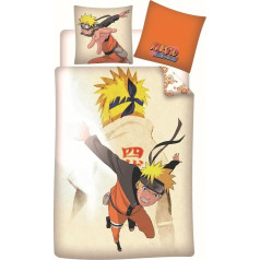 Naruto Постельное белье 135 x 200 см Shippuden Uzumaki Manga Anime Cool Teenager Комплект постельного белья из 100% хлопка
