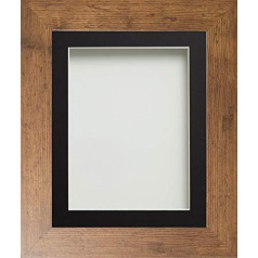 Frame Company Watson Range Rustikaler Bilderrahmen mit schwarzem Passepartout, 40,6 x 30,5 cm, verschiedene Größen