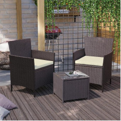 Garden Vida Комплект мебели из ротанга Стекло Коричневое озеро Описание