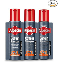 Alpecin Шампунь с кофеином C1-3 x 250 мл - против наследственного выпадения волос | Заметно больше волос | Укрепляет корни и рост волос | Уход за воло