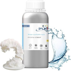 IFUN Водосмываемая смола, прочность, ABS как для 405 нм LCD 3D принтера, фотополимерная смола, белая, 500 г.