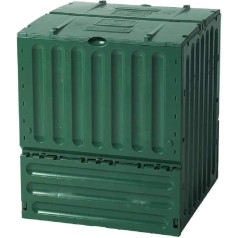 Закрытый быстрый компостер Yerd 600 литров: ECO-King, зеленый, изготовлен из 100% переработанного полипропилена, сделано в Германии