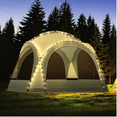 YITAHOME Event Dome Gazebo Party Tent 3,5 x 3,5 x 2,3 м Водонепроницаемый кемпинг Gazebo Tents Garden Tent Marquee Garden Gazebo с 4 боковыми стенками для защиты от насекомых, серый