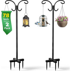 Minicloss 2 x Outdoor Shepherd Hooks 200cm Bird Feeder