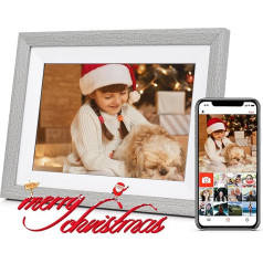 Цифровая фоторамка FRAMEO WiFi с диагональю 10,1 дюйма - интеллектуальное сенсорное управление, автоповорот, обмен приложениями, память 16 Гб, обла