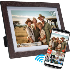 Denver PFF-1042DW Цифровая фоторамка Wi-Fi - 10,1-дюймовый сенсорный экран IPS HD, программное обеспечение FRAMEO, беспроводной общий доступ, функция таймера