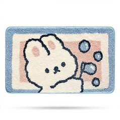 Cute Bath Mat for Bathroom Non-Slip Soft Bath Mat for Showers Cute Plush Microfibre Super Absorbent Plush Rug for 50 x 80 cm